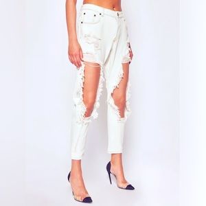 Free People x OneTeaspoon Brando Saints Ripped Jeans size 24‎
